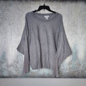 Carmen Marc Valvo Rib Knit Zippered Sleeve Sweater Sz L